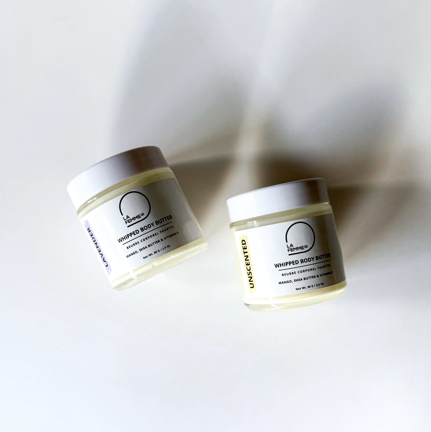 lavender and unscented body butter