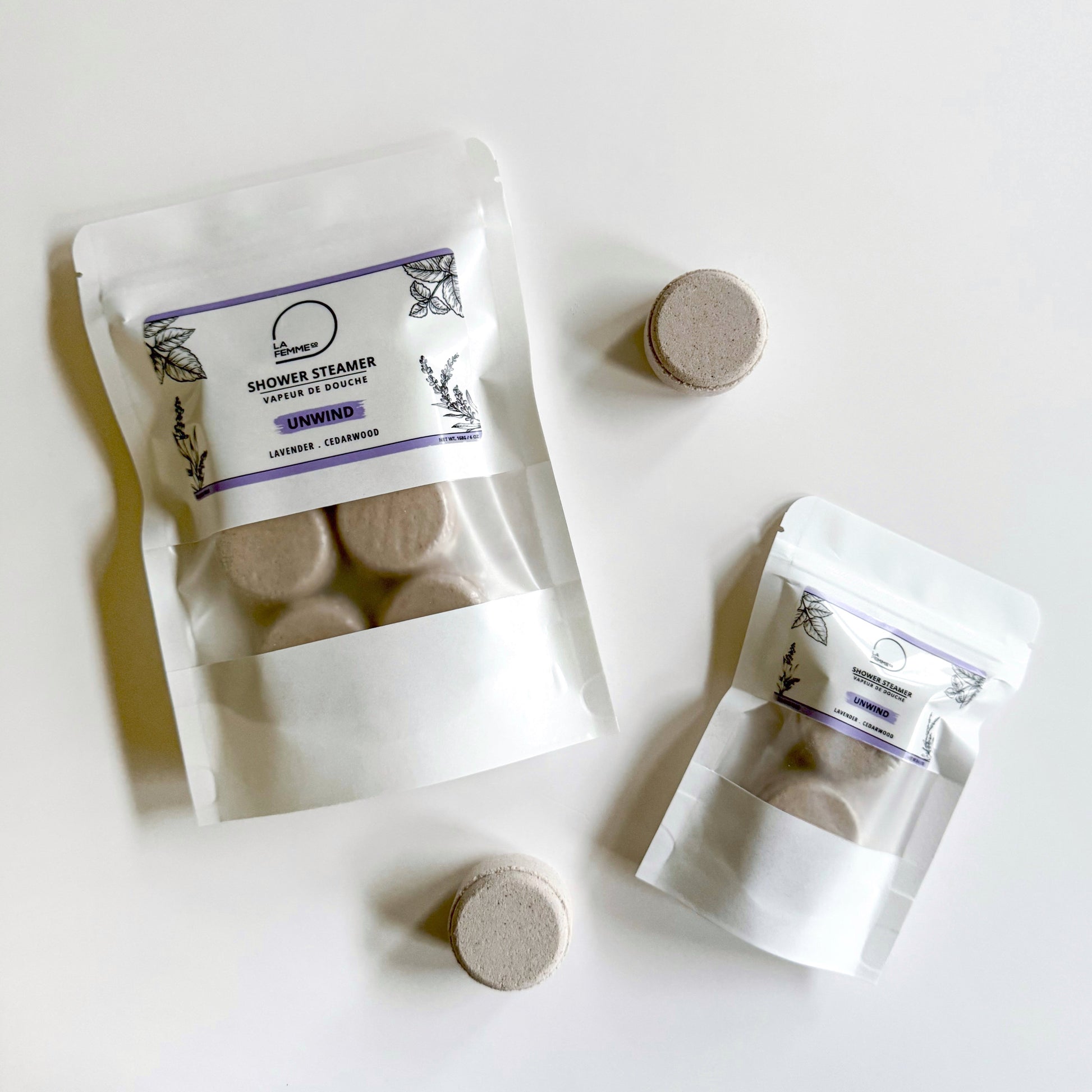 lavender shower steamer packs