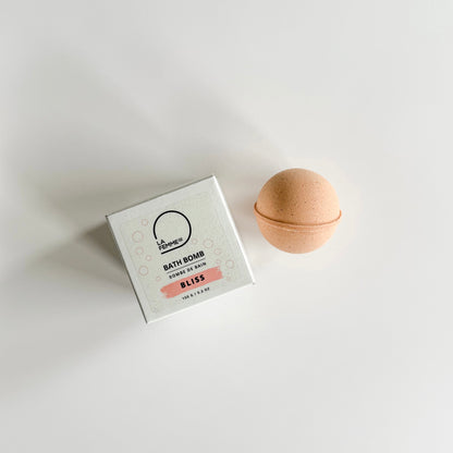 Single bliss pink floral natural bath bomb