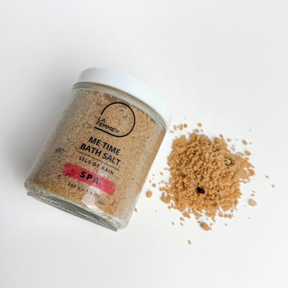 Pink floral spa bath salt soak